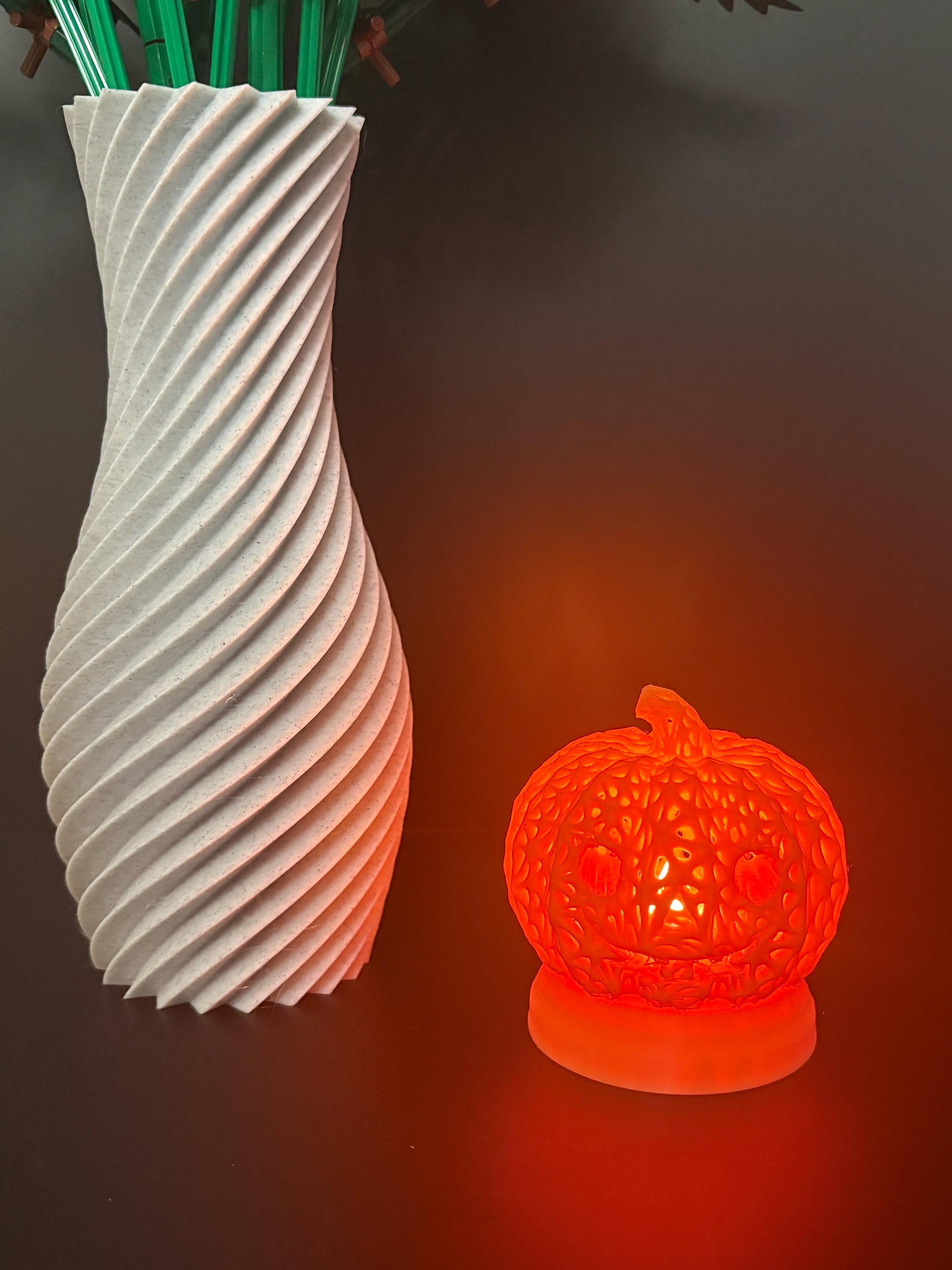 3D Printed Pumpkin Lantern: Halloween Tea Light Holder, Fall Decor