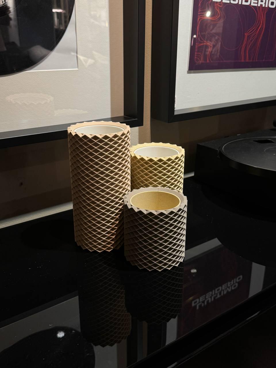 Rhombus Tall Planter Shell – Large Geometric 3D Printed Pot for EvolvePlanter System