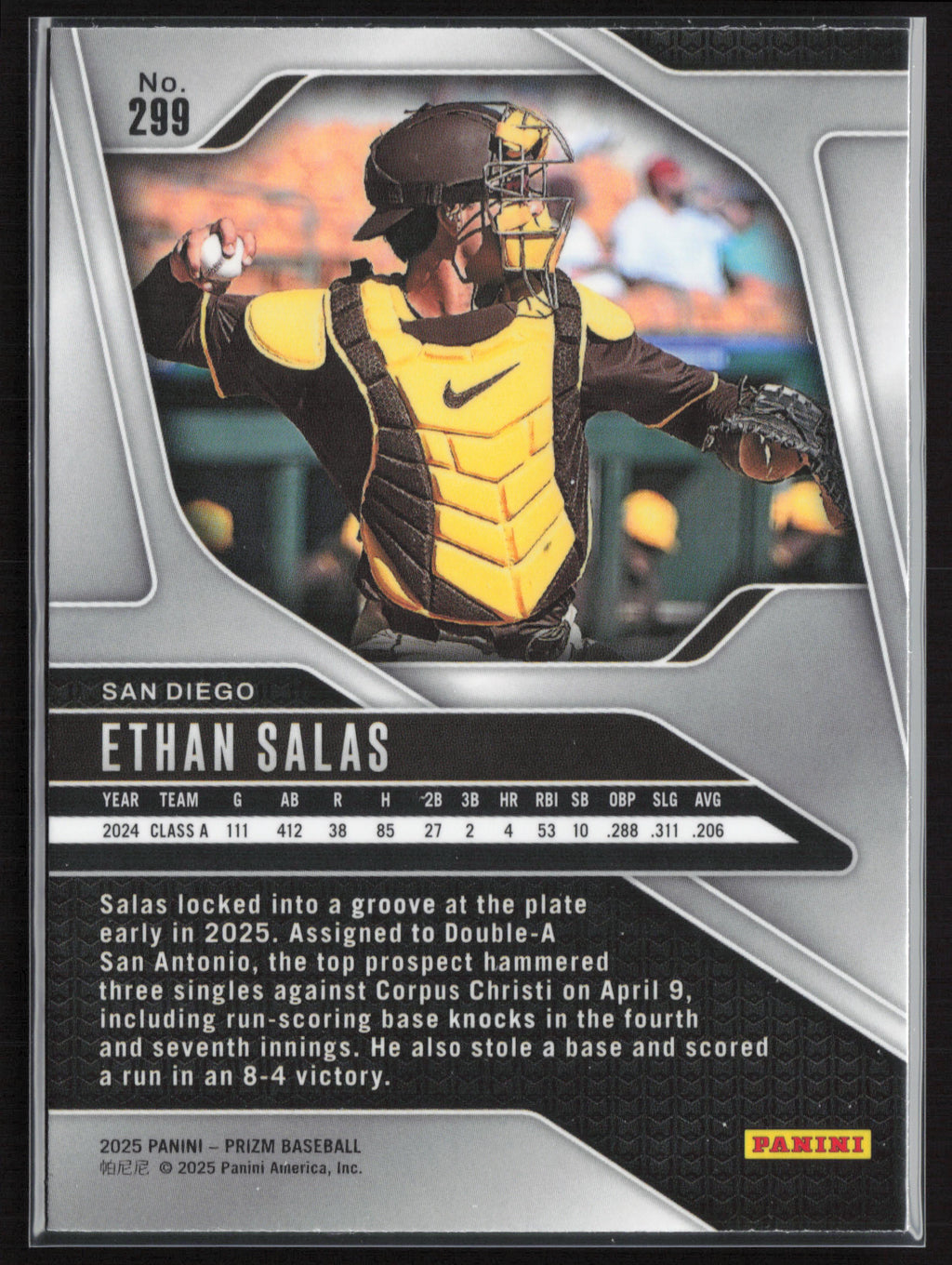 2025 Panini Prizm #299 Ethan Salas