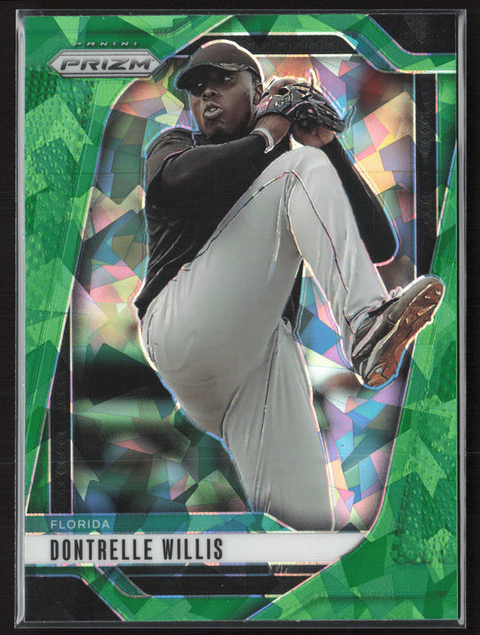 2025 Panini Prizm #154 Dontrelle Willis Green Ice Prizms