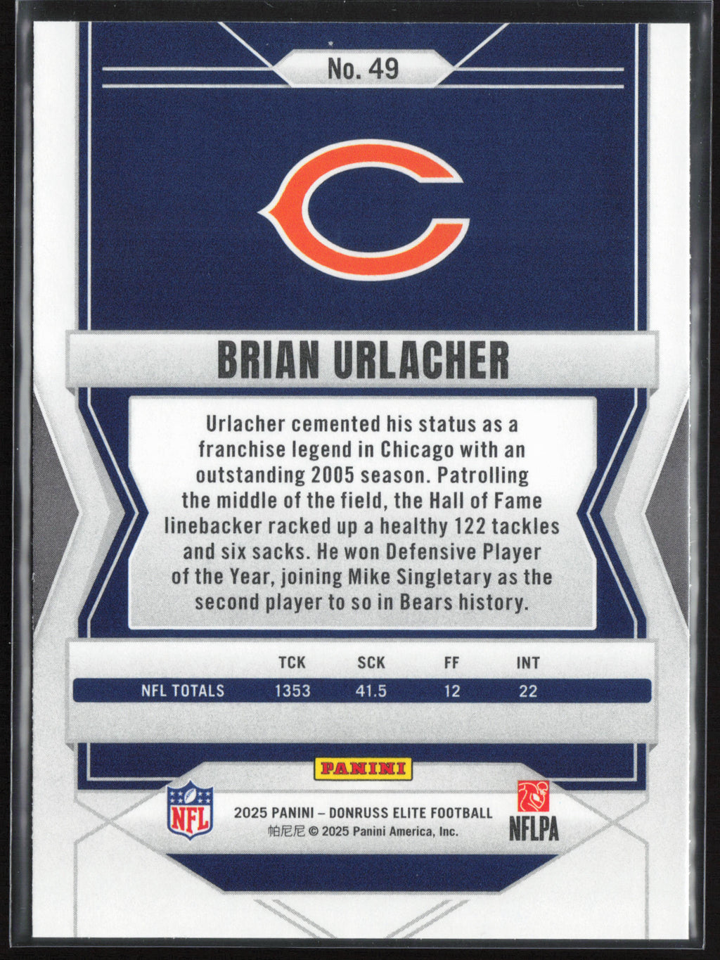 2025 Donruss Elite #49 Brian Urlacher