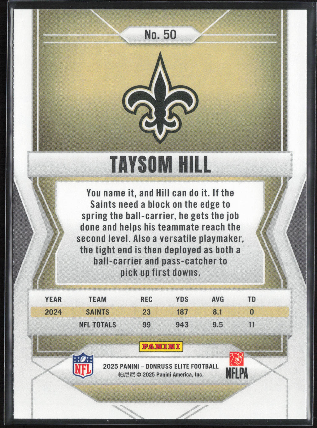 2025 Donruss Elite #50 Taysom Hill