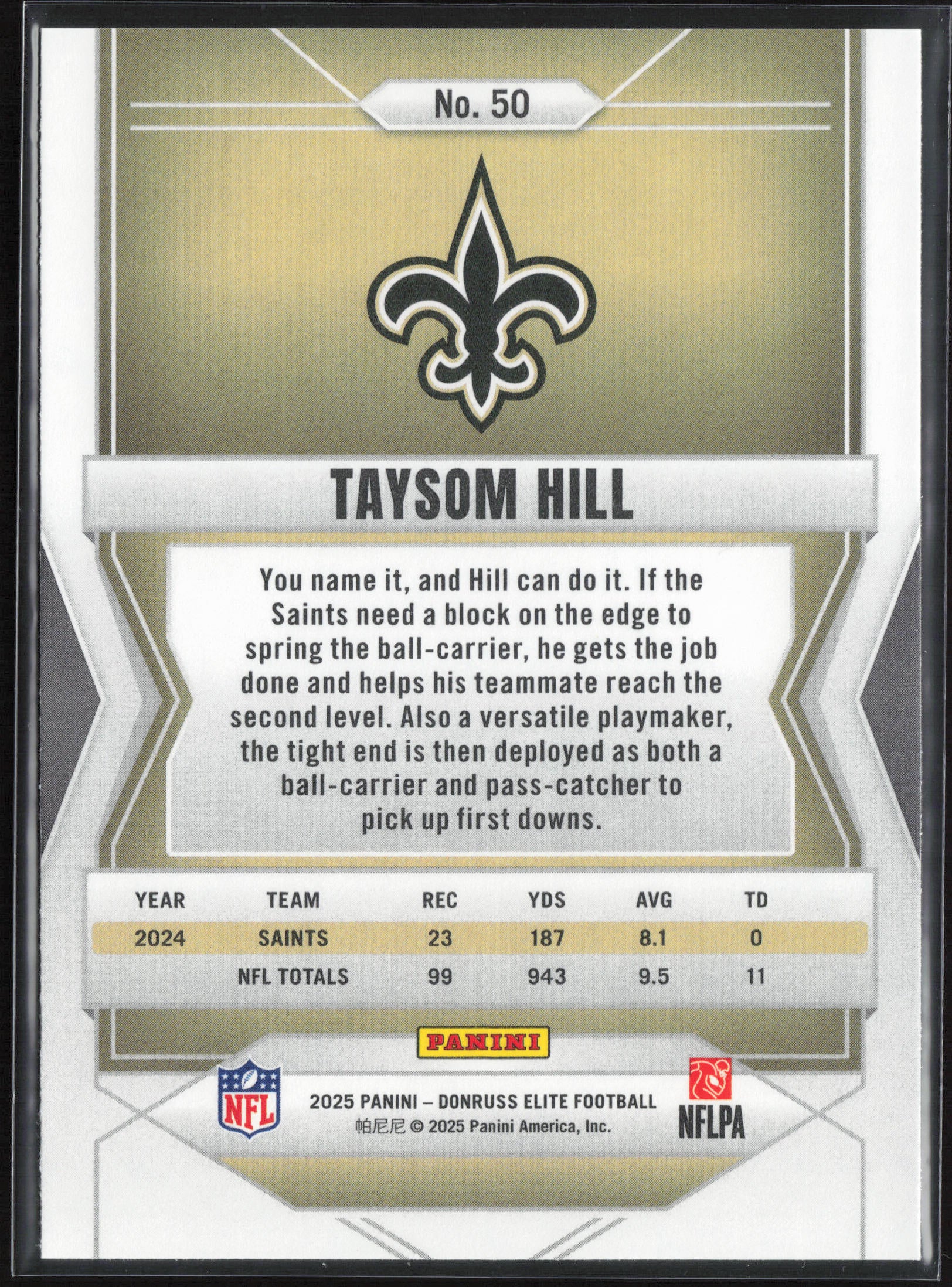 2025 Donruss Elite #50 Taysom Hill