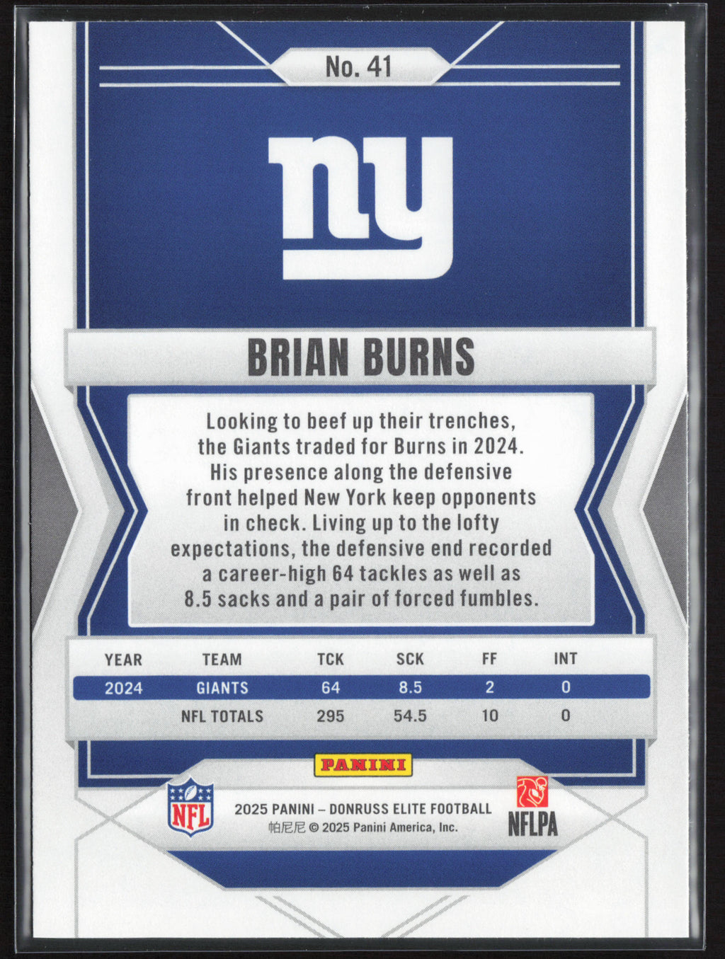 2025 Donruss Elite #41 Brian Burns