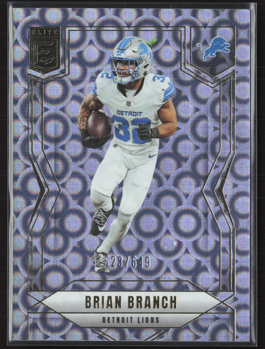 2025 Donruss Elite #15 Brian Branch Lavendar Pyramids #/649