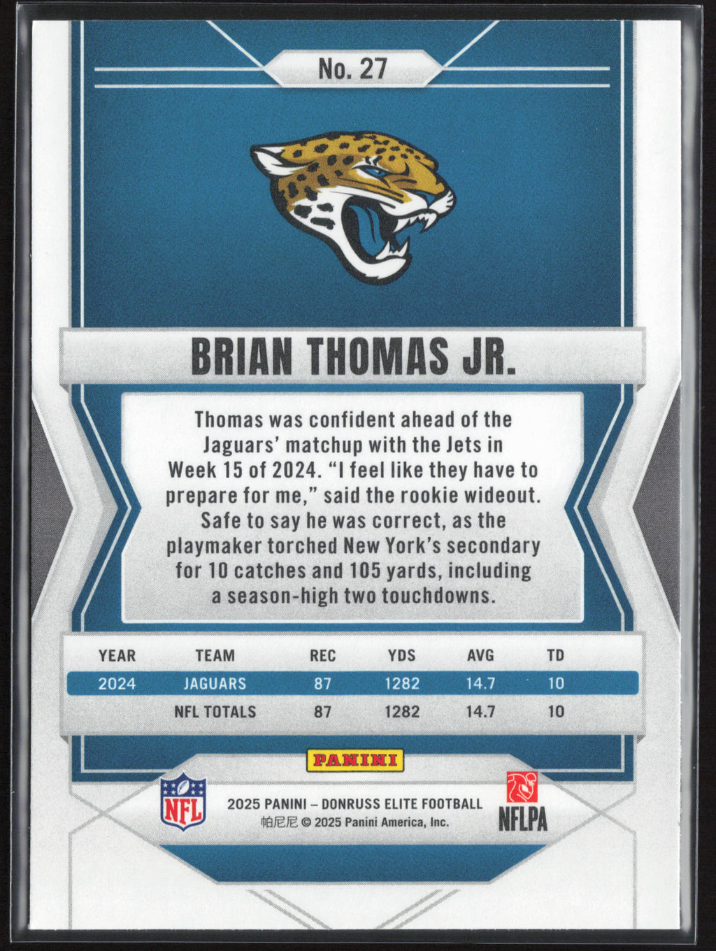2025 Donruss Elite #27 Brian Thomas Jr.