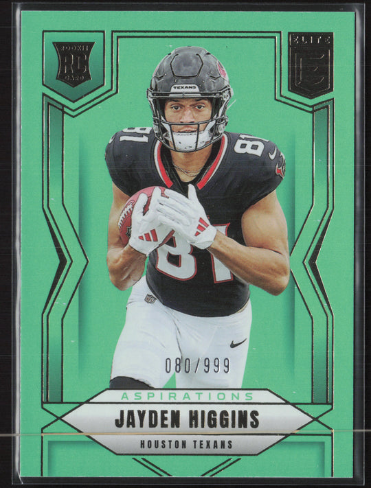 2025 Donruss Elite #134 Jayden Higgins Aspirations Lime Green #/999