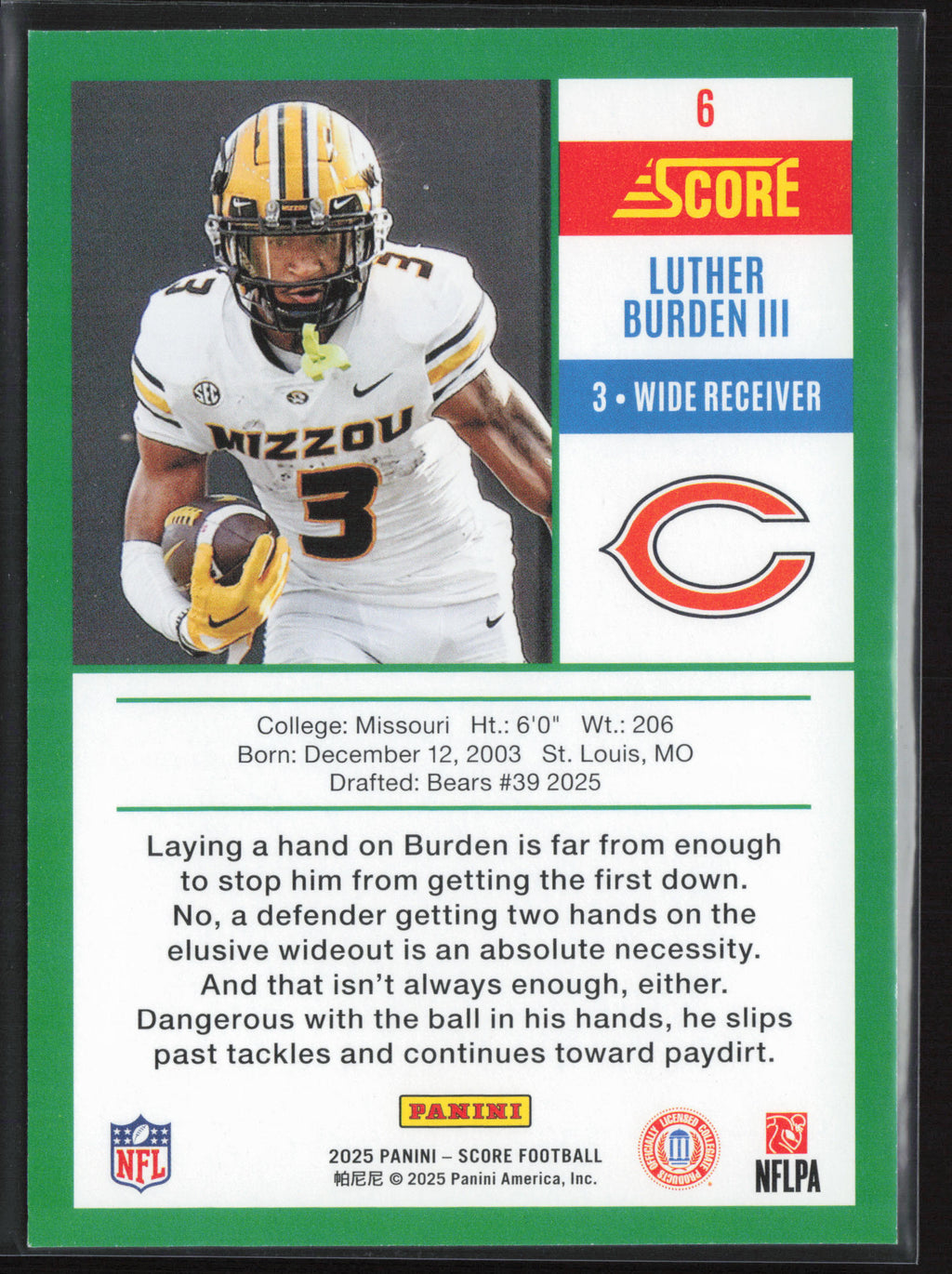2025 Score #6 Luther Burden III Anniversary Rookies
