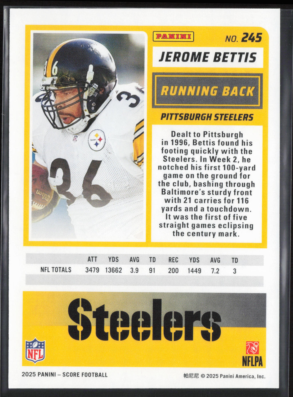 2025 Score #245 Jerome Bettis
