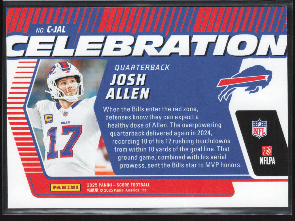 2025 Score #C-JAL Josh Allen Celebration
