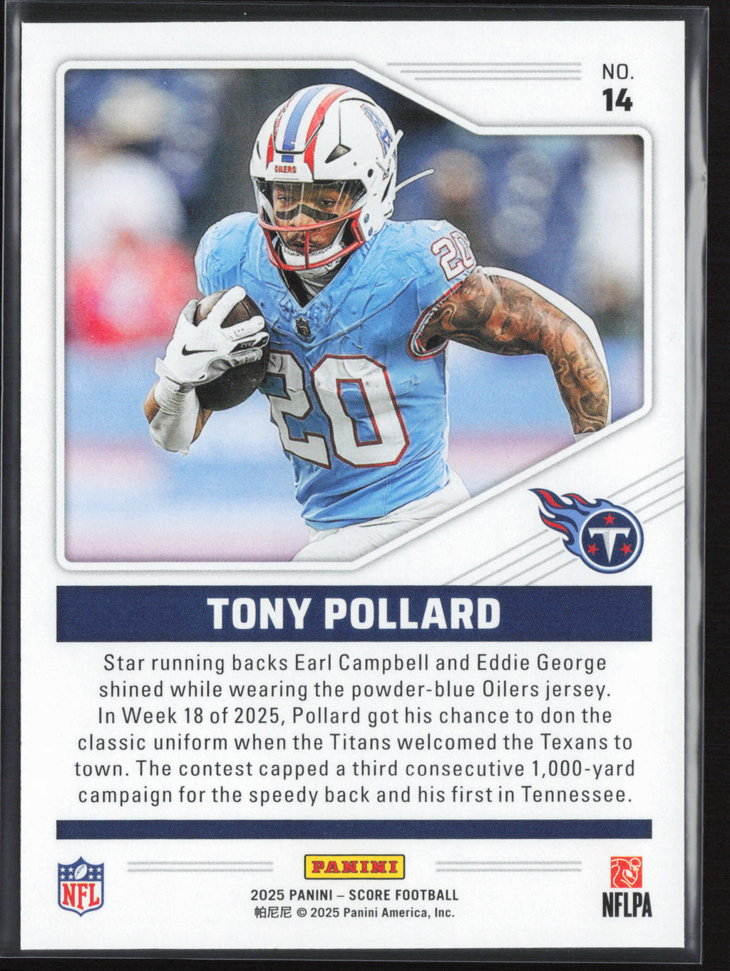 2025 Score #14 Tony Pollard Throwbacks