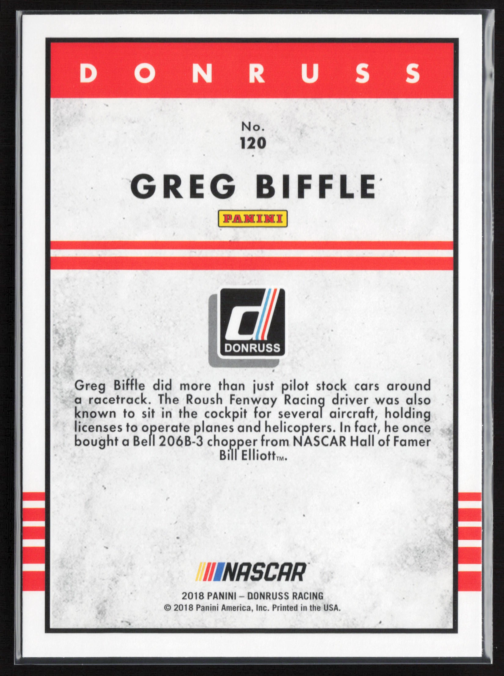 2018 Donruss #120 Greg Biffle