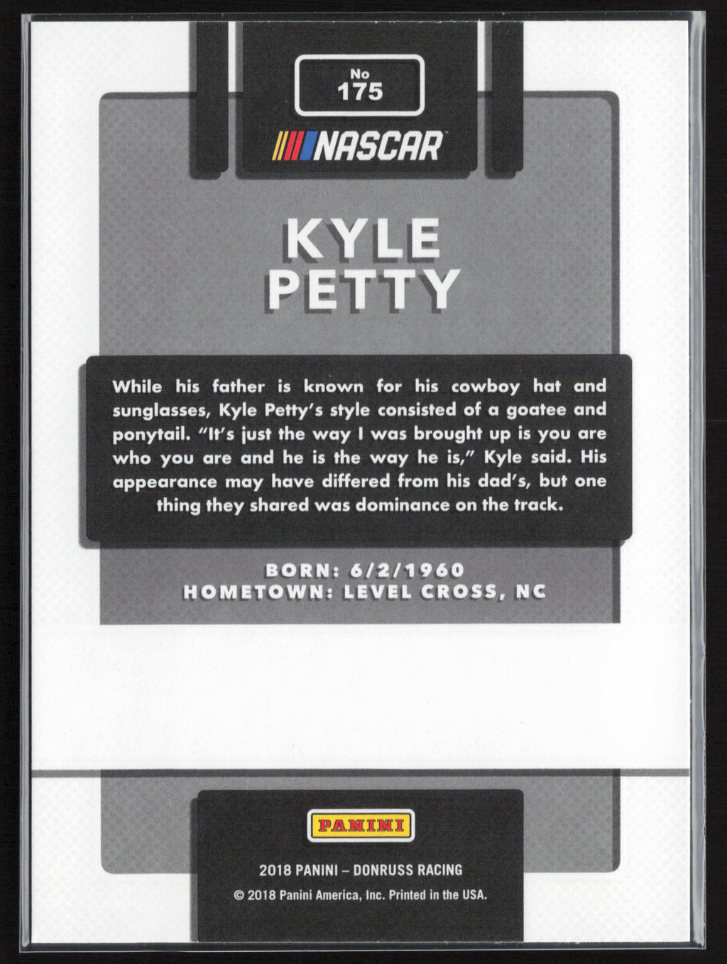 2018 Donruss #175 Kyle Petty