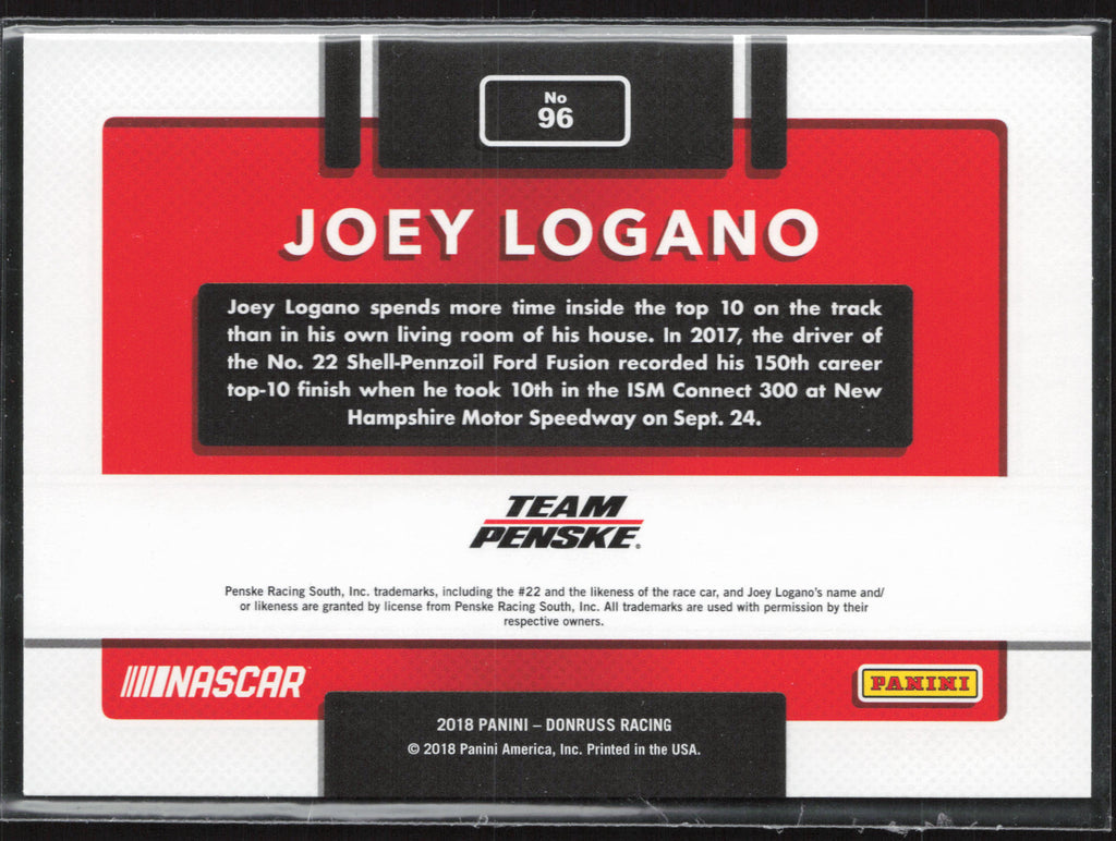 2018 Donruss #96 Joey Logano