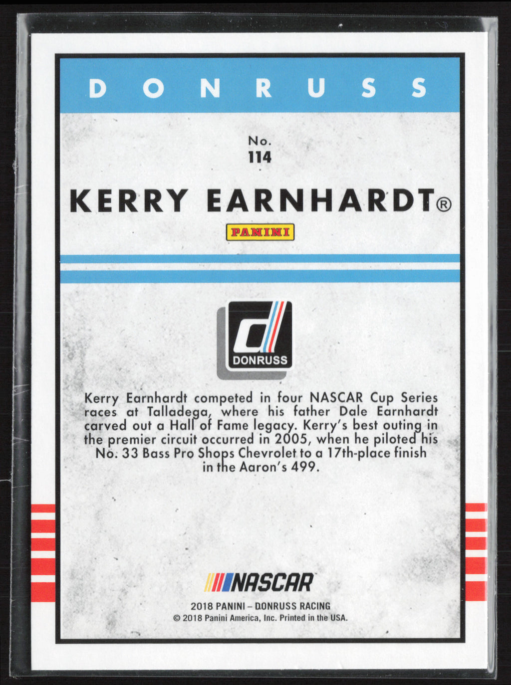 2018 Donruss #114 Kerry Earnhardt