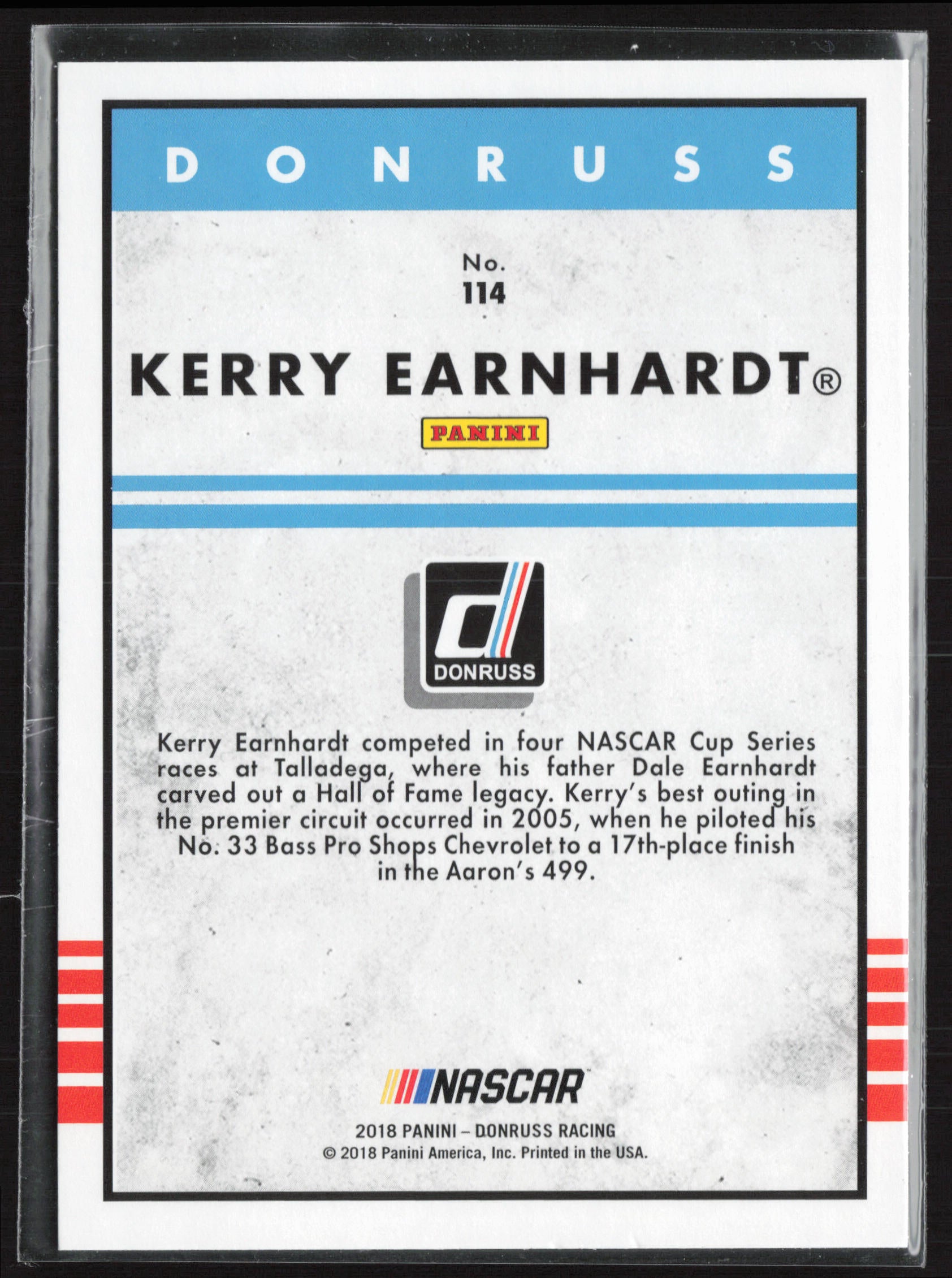 2018 Donruss #114 Kerry Earnhardt
