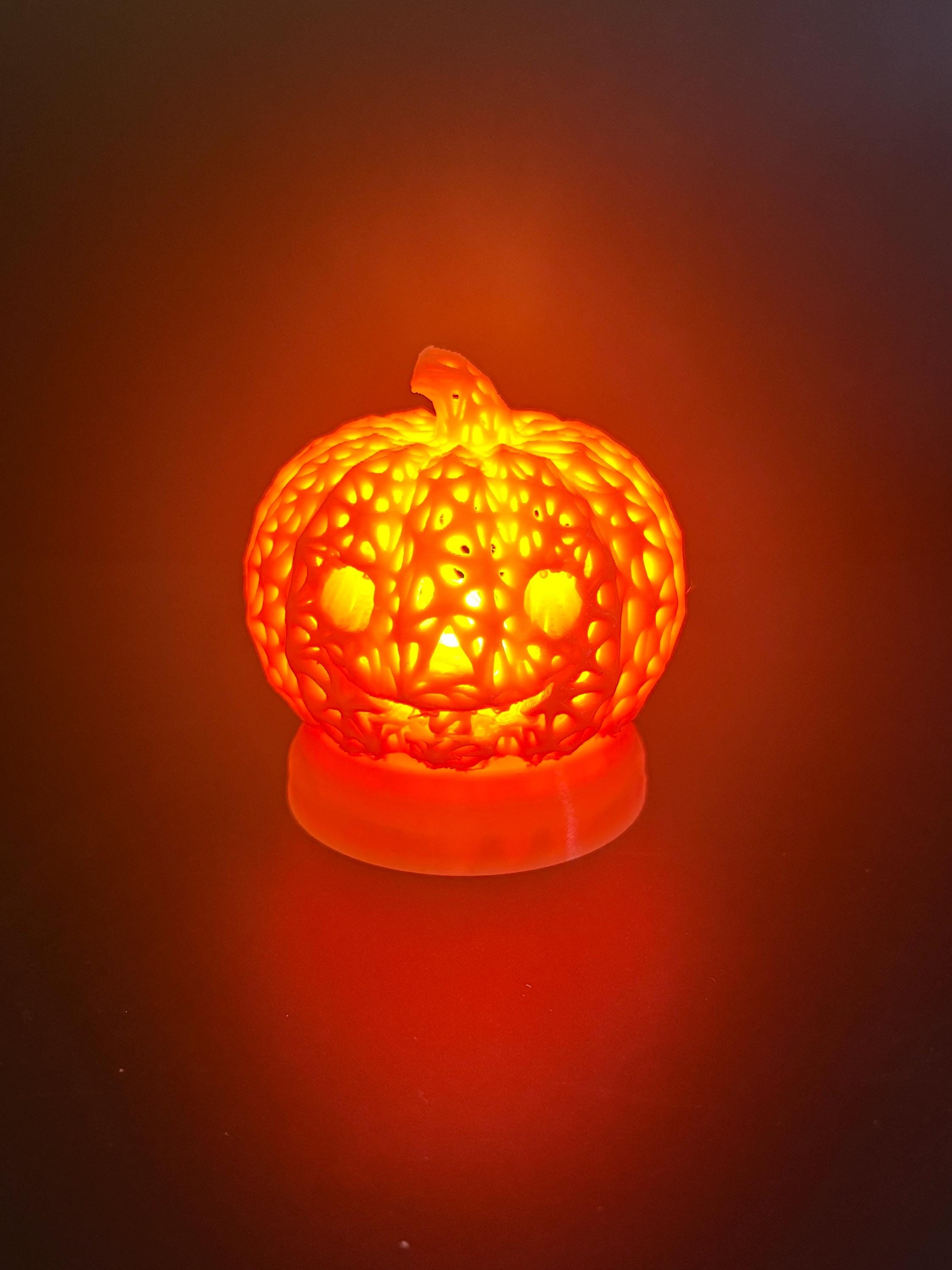 3D Printed Pumpkin Lantern: Halloween Tea Light Holder, Fall Decor