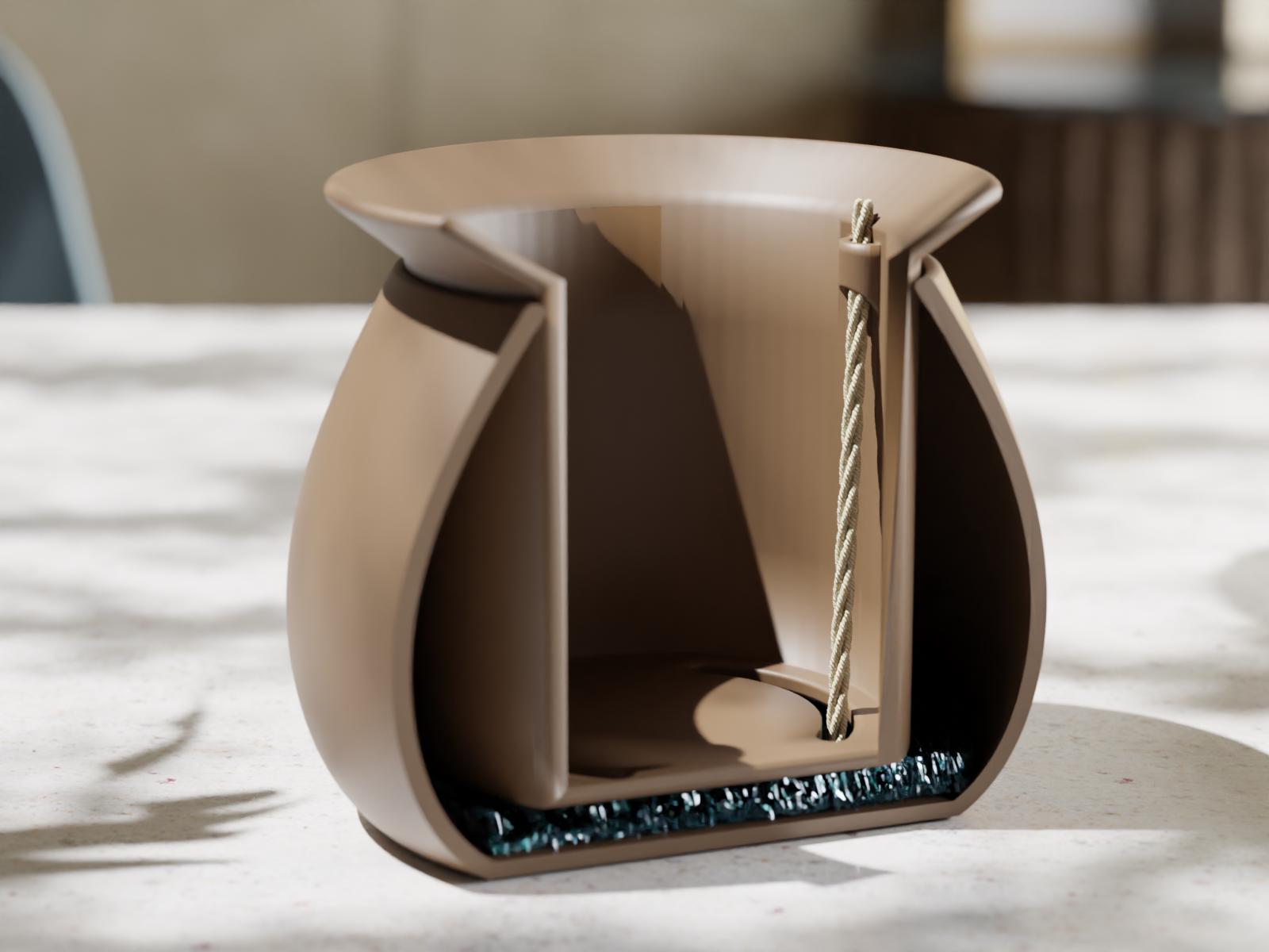 AquaFlora Self-Watering Planter – Modern 3D Printed Pot with Built-In Reservoir | Minimalist Indoor Plant Pot