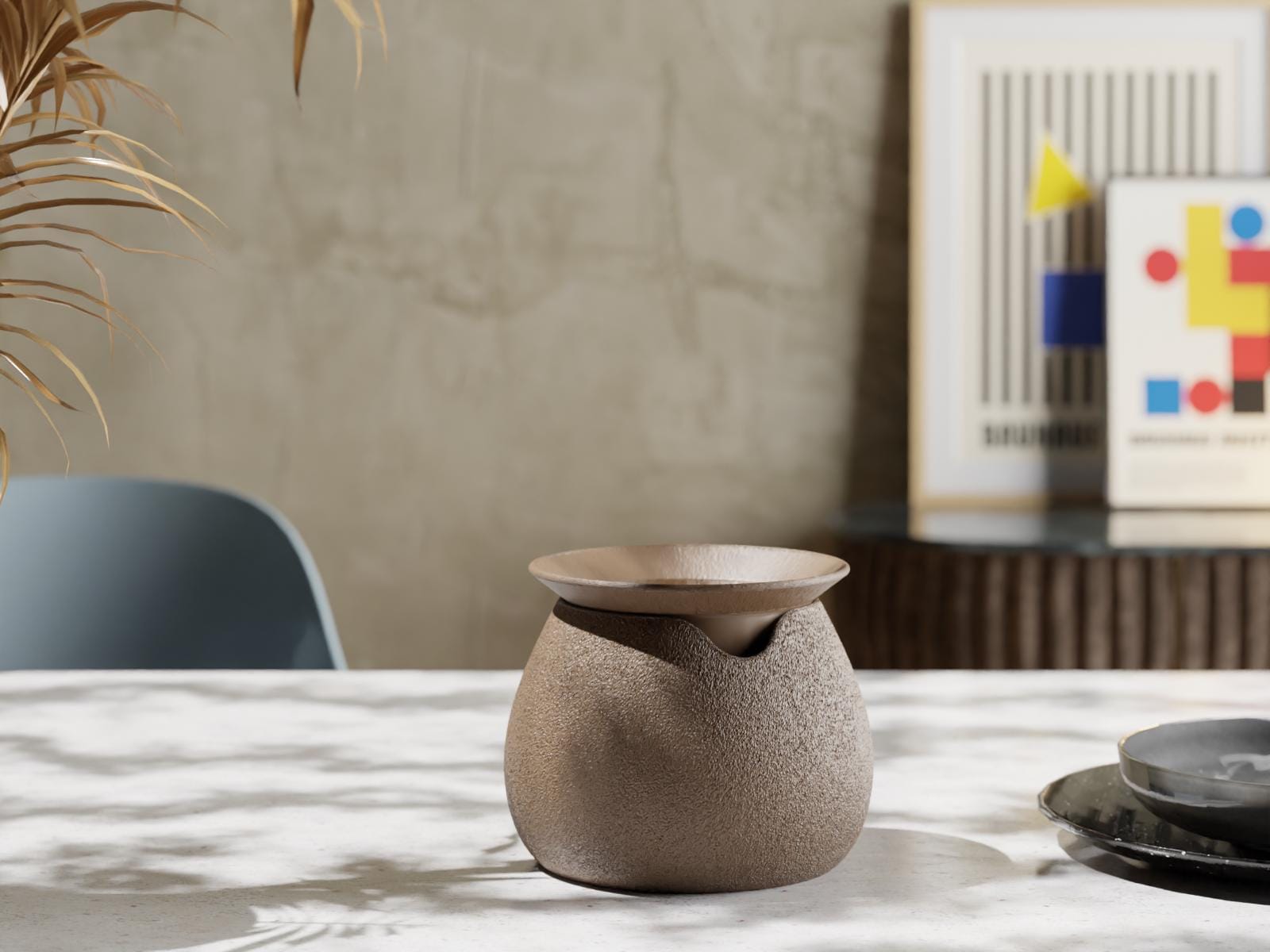 AquaFlora Self-Watering Planter – Modern 3D Printed Pot with Built-In Reservoir | Minimalist Indoor Plant Pot