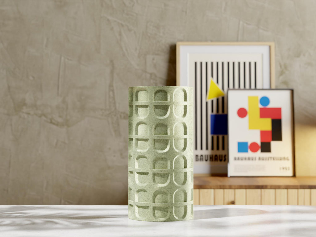 3D Printed Trellis Tall Planter: Modern Indoor Plant Pot with Drainage