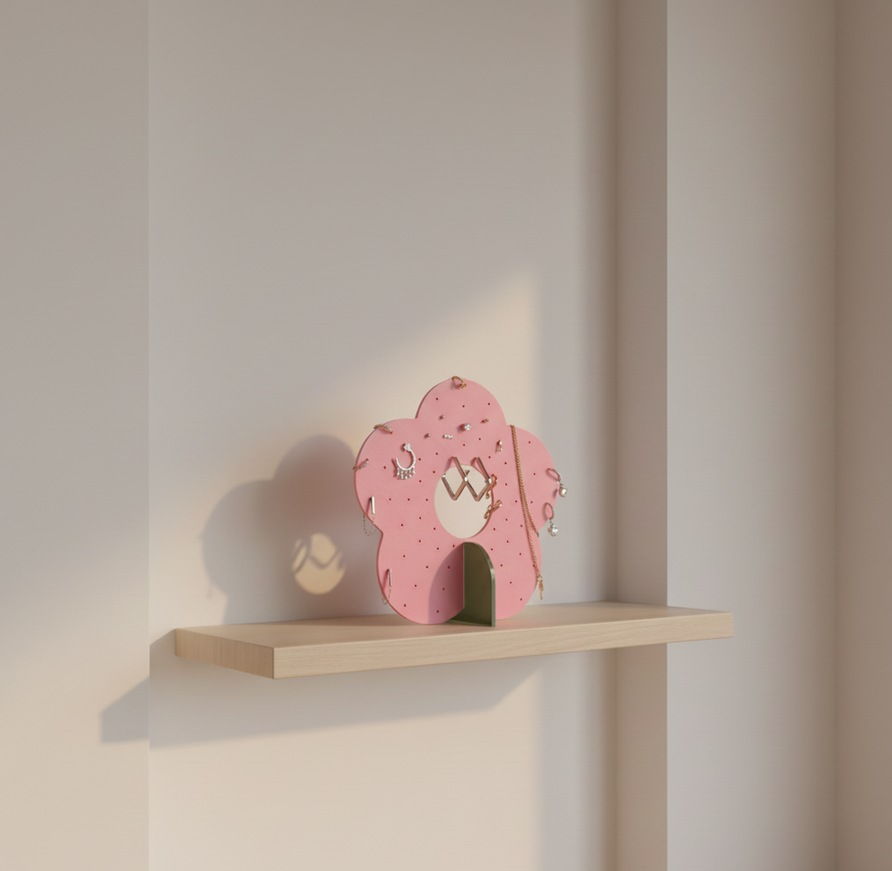 Two-Piece Jewelry Stand – Elegant Earring Holder & Organizer | 3D Printed Decorative Display for Bedroom or Vanity