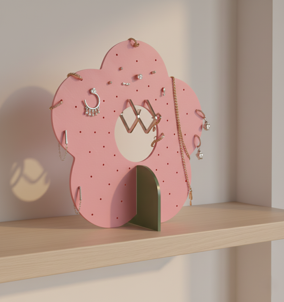 Two-Piece Jewelry Stand – Elegant Earring Holder & Organizer | 3D Printed Decorative Display for Bedroom or Vanity