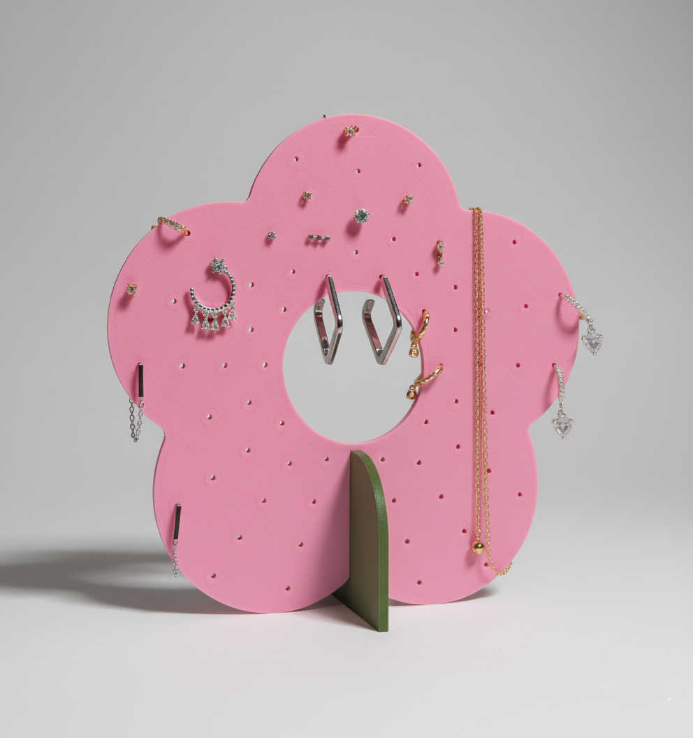 Two-Piece Jewelry Stand – Elegant Earring Holder & Organizer | 3D Printed Decorative Display for Bedroom or Vanity