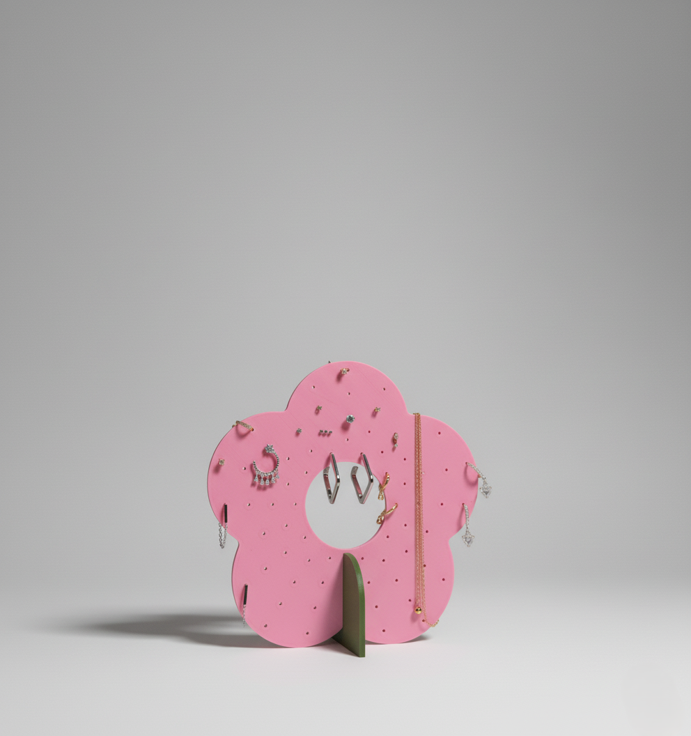 Two-Piece Jewelry Stand – Elegant Earring Holder & Organizer | 3D Printed Decorative Display for Bedroom or Vanity