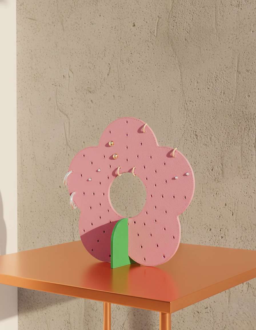 Two-Piece Jewelry Stand – Elegant Earring Holder & Organizer | 3D Printed Decorative Display for Bedroom or Vanity