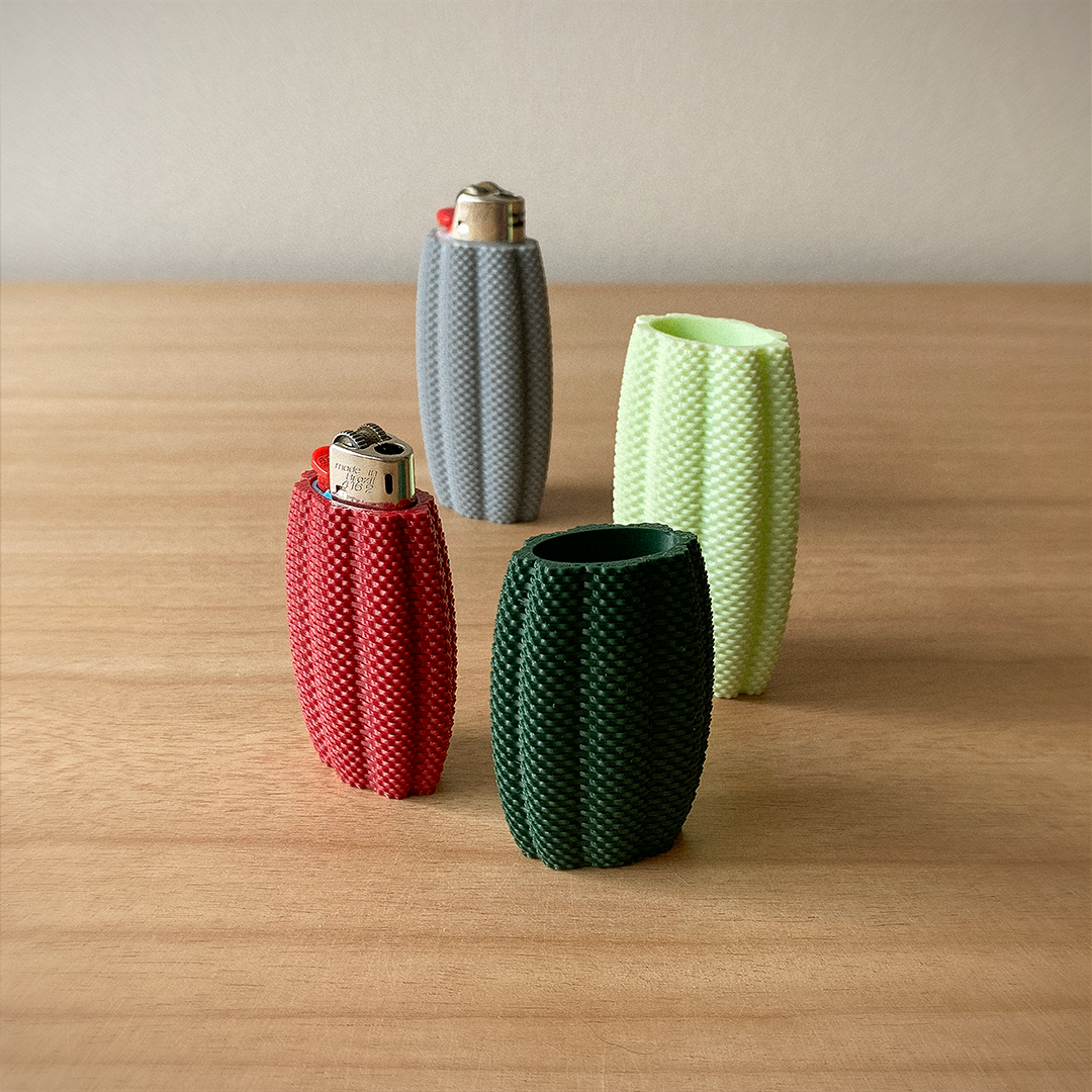 Lume Bic Lighter Case | Modern 3D Printed Lighter Cover | Minimalist Reusable Bic Sleeve | Gift for Smokers & Candle Lovers