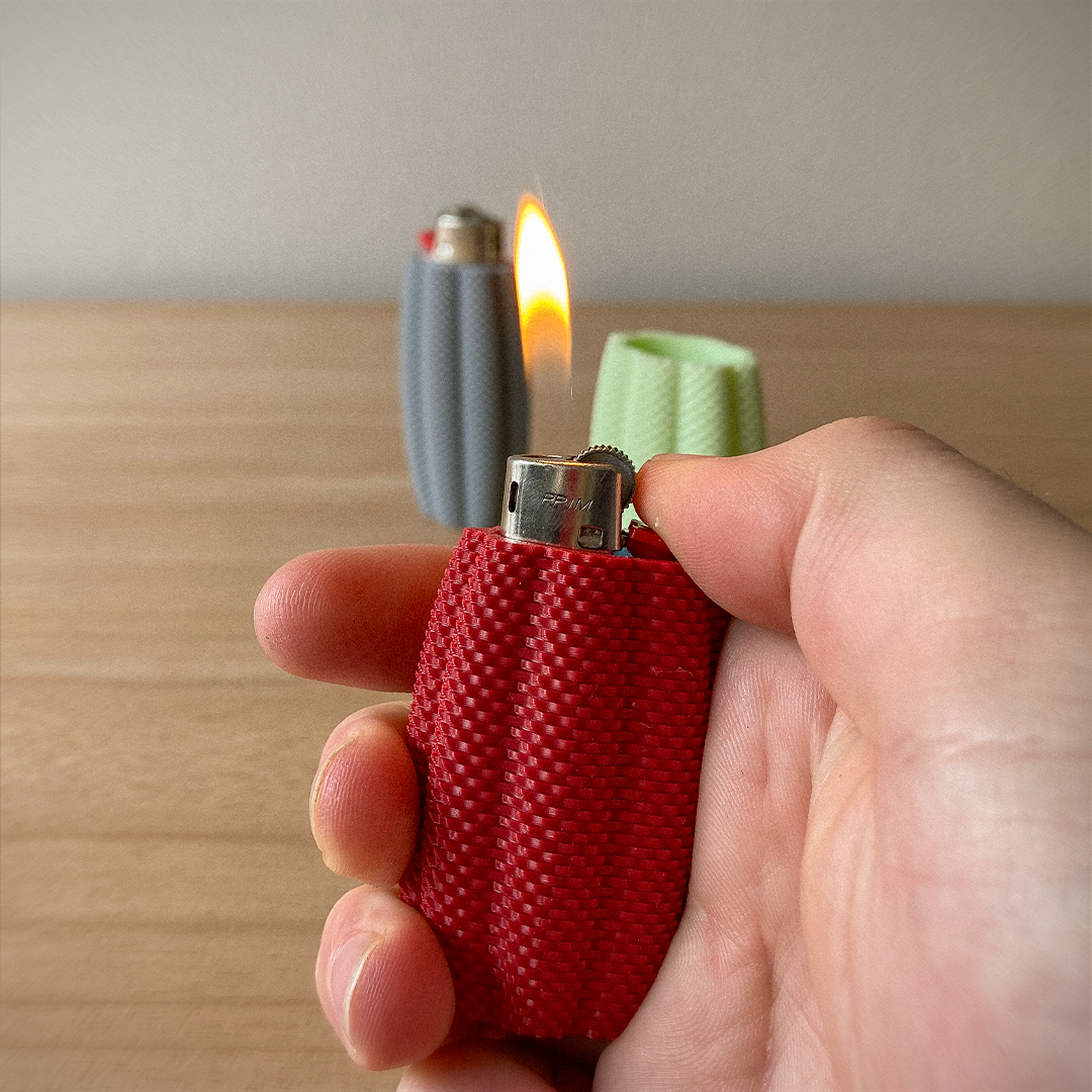 Lume Bic Lighter Case | Modern 3D Printed Lighter Cover | Minimalist Reusable Bic Sleeve | Gift for Smokers & Candle Lovers