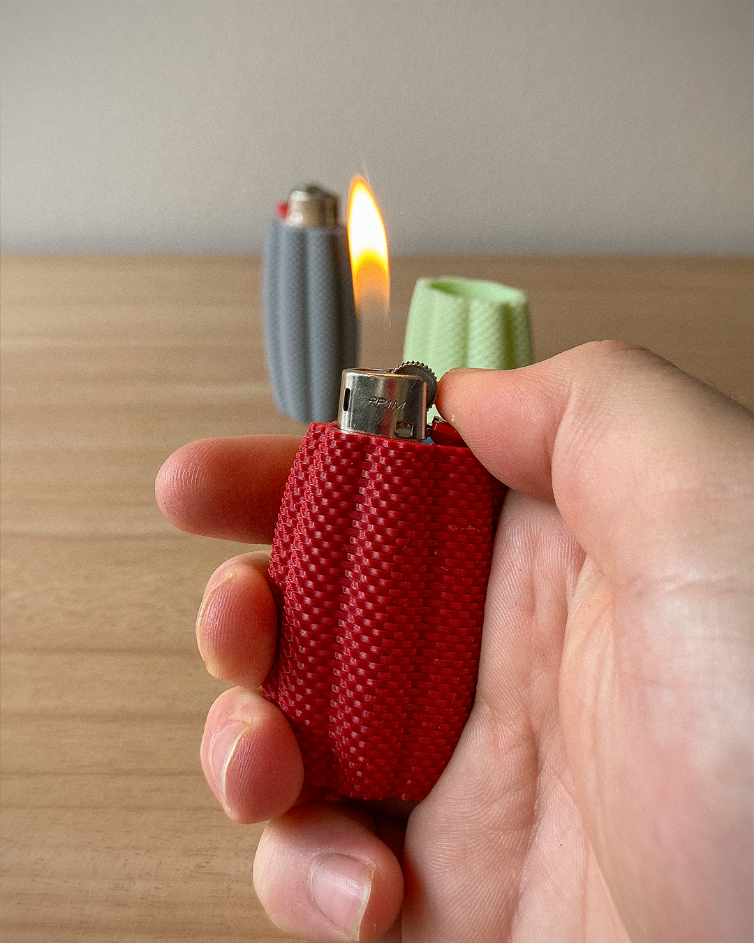 Lume Bic Lighter Case | Modern 3D Printed Lighter Cover | Minimalist Reusable Bic Sleeve | Gift for Smokers & Candle Lovers