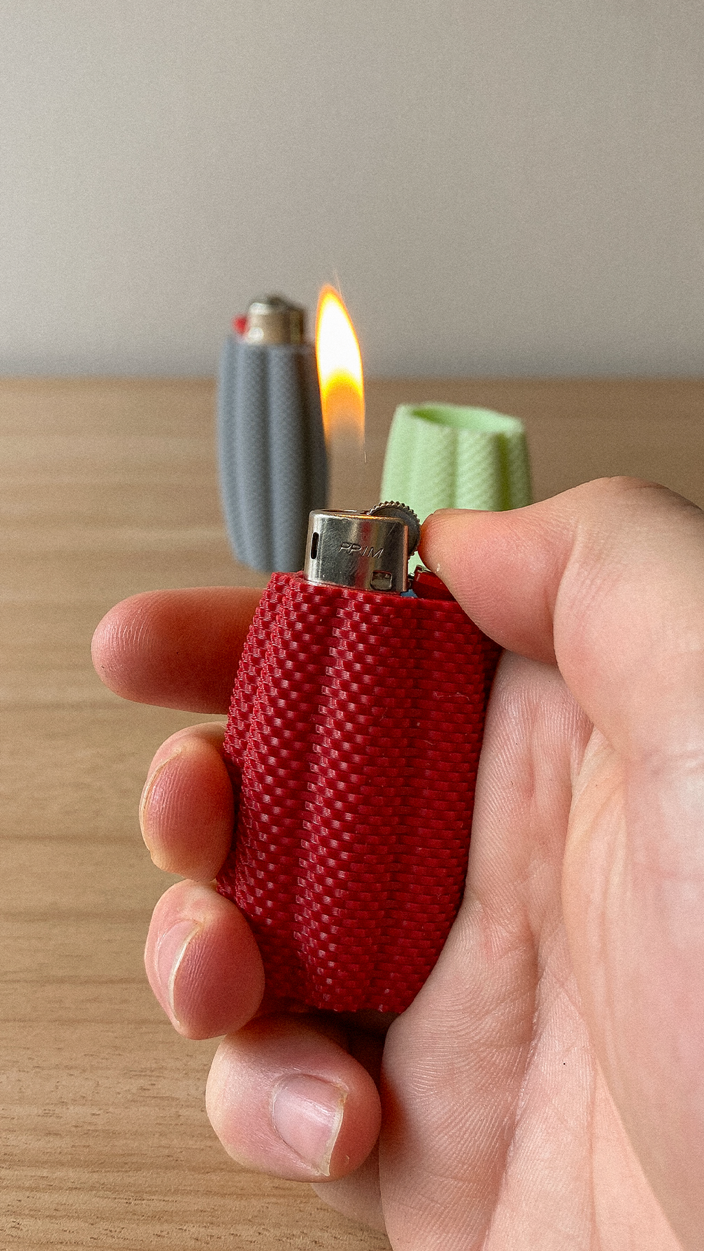 Lume Bic Lighter Case | Modern 3D Printed Lighter Cover | Minimalist Reusable Bic Sleeve | Gift for Smokers & Candle Lovers