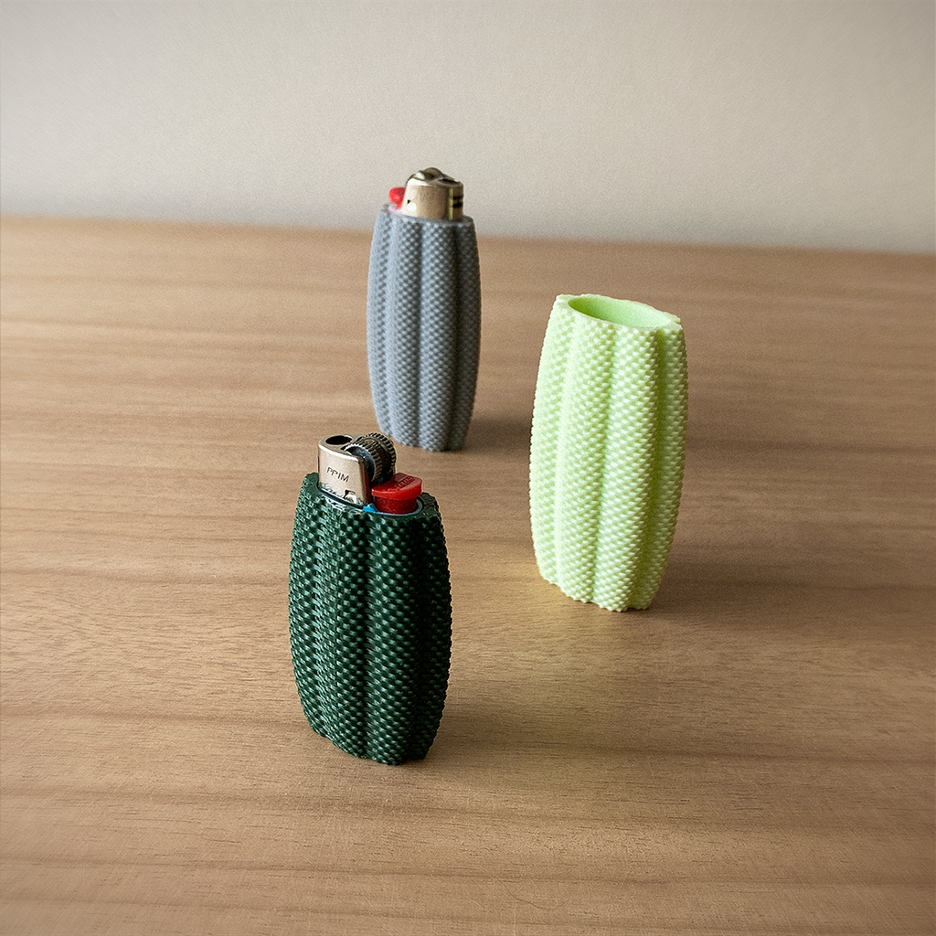 Lume Bic Lighter Case | Modern 3D Printed Lighter Cover | Minimalist Reusable Bic Sleeve | Gift for Smokers & Candle Lovers