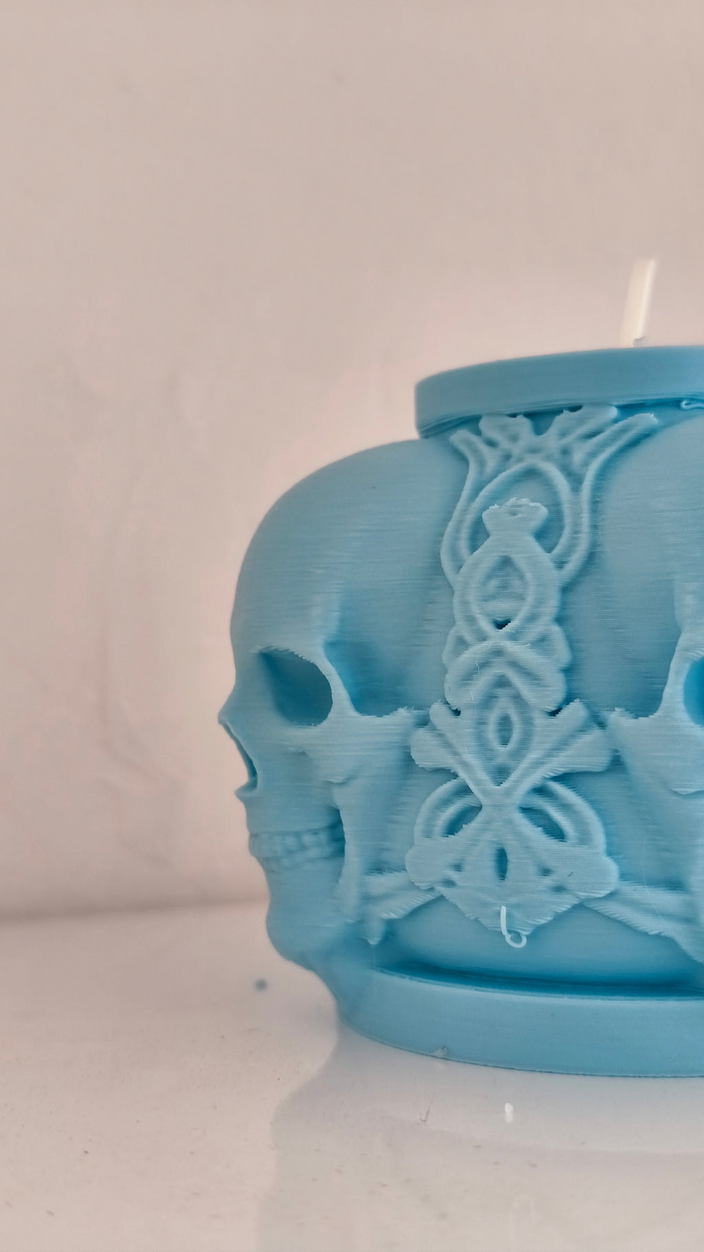Skull Candle Holder – Gothic Decor, Halloween Centerpiece, 3D Printed Candle Stand, Horror Gift