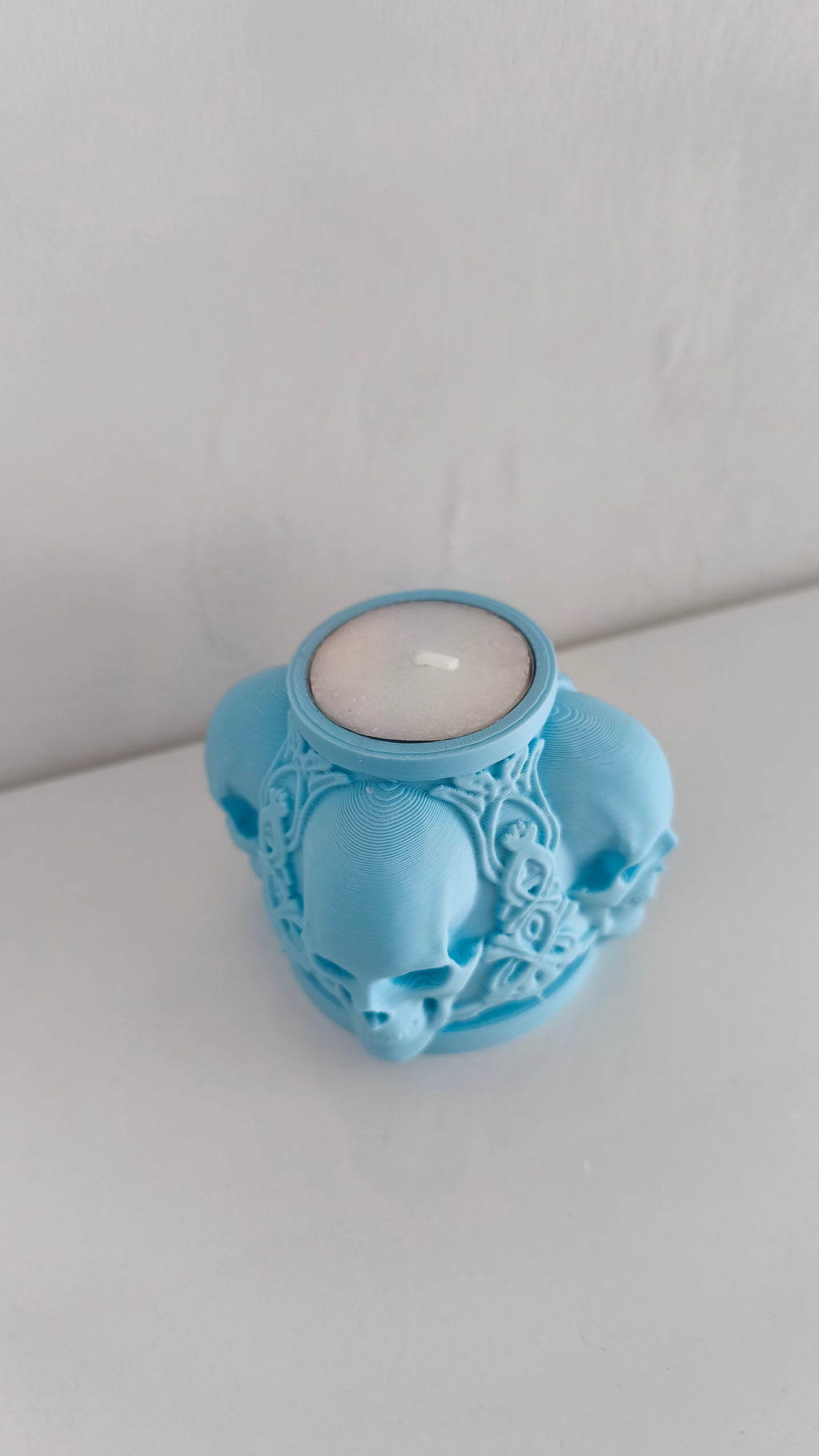 Skull Candle Holder – Gothic Decor, Halloween Centerpiece, 3D Printed Candle Stand, Horror Gift