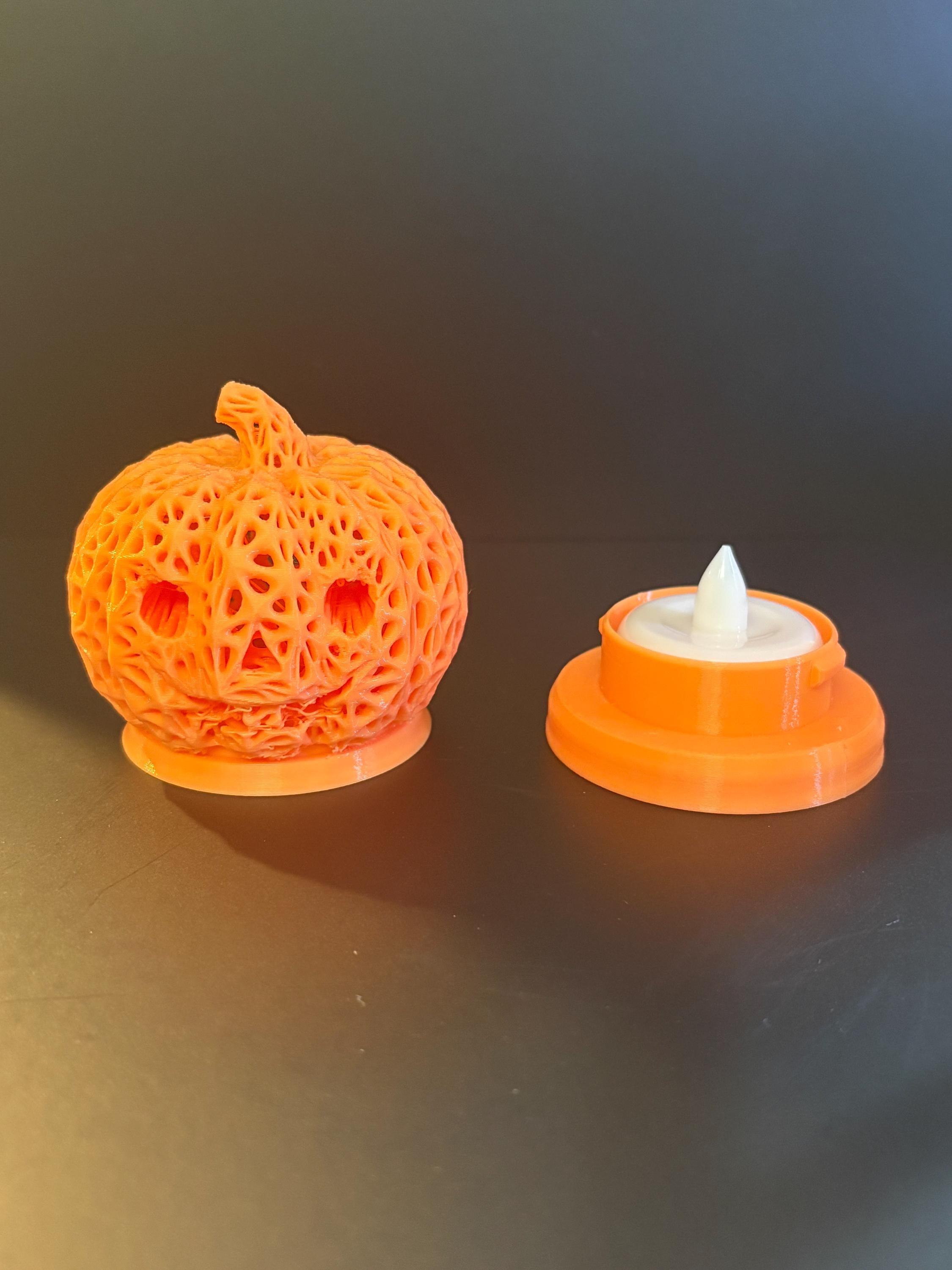 3D Printed Pumpkin Lantern: Halloween Tea Light Holder, Fall Decor
