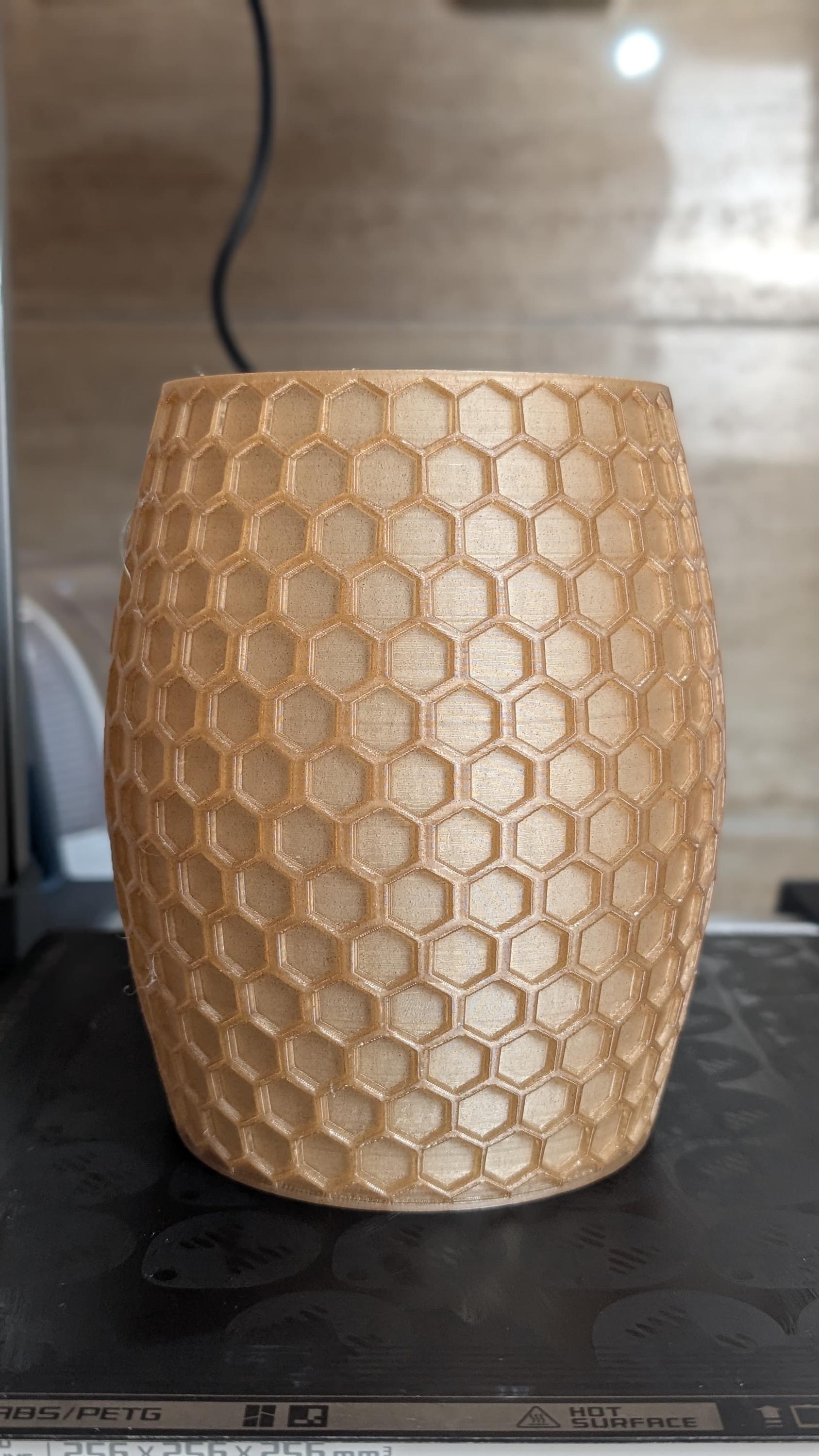 HexaFlow Planter with Base: Modern Geometric Plant Pot