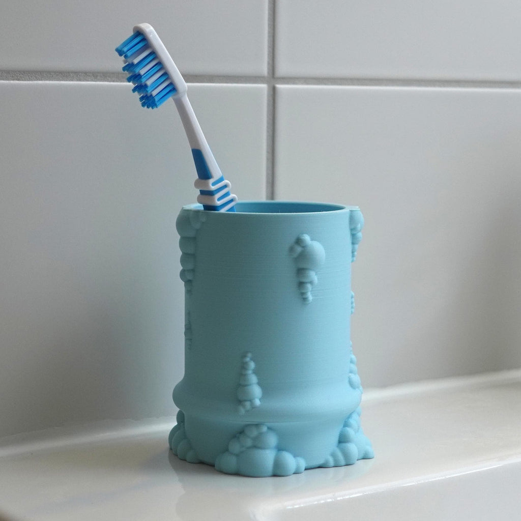 3D Printed Bubble Toothbrush Holder: Modern Bathroom Organizer