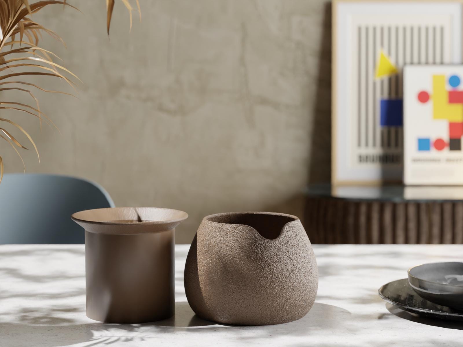 AquaFlora Self-Watering Planter – Modern 3D Printed Pot with Built-In Reservoir | Minimalist Indoor Plant Pot